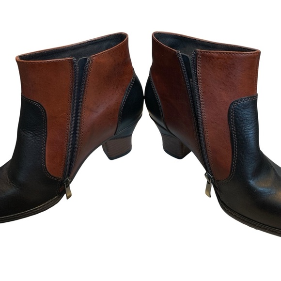 L'artiste Ankle Boots Bootie Womens 9/40 Red Burgundy Remarkable Embroidered Art - Picture 4 of 13